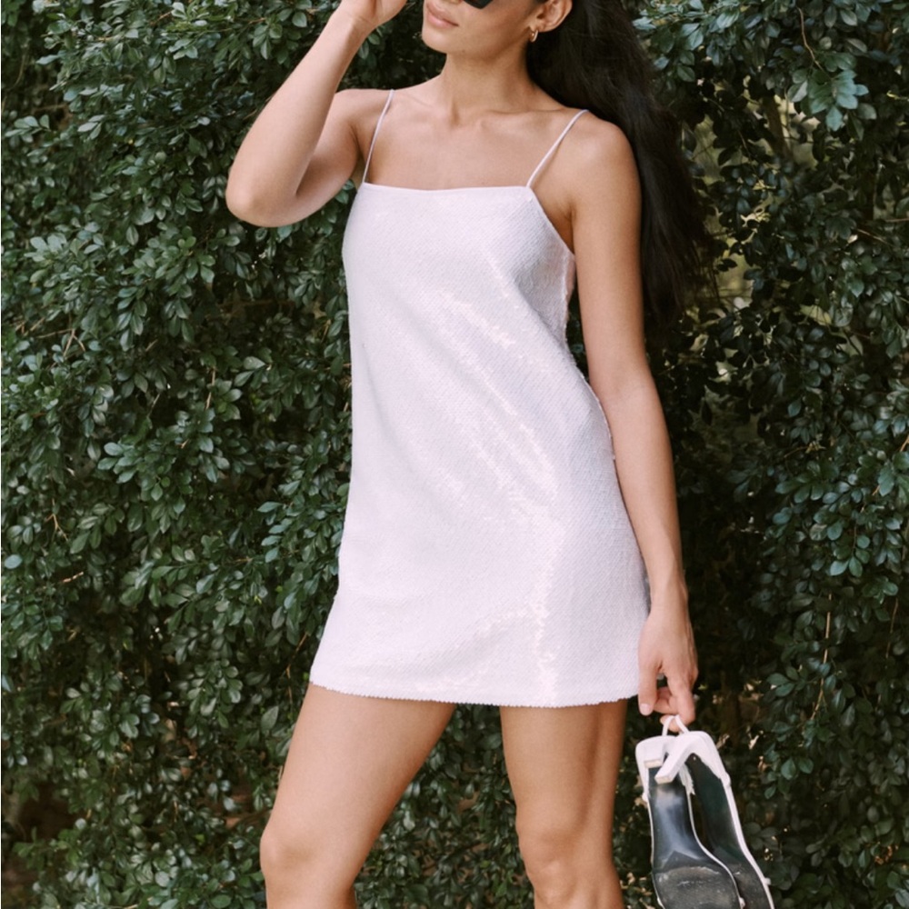 Abercrombie & Fitch Sequin Squareneck Mini Dress